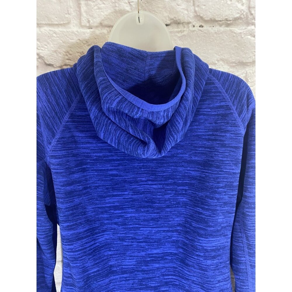 The North Face Fleece Jacket Womens Large Cobalt Zipper Hood Pockets - Picture 10 of 15